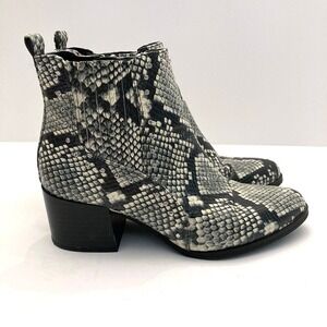Circus by Sam Edelman Jenna Boots Bootie Snake Faux Leather Studded Womens 6.5
